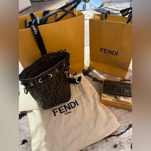 Fendi Mon Tresor Bucket Bag and matching card holder